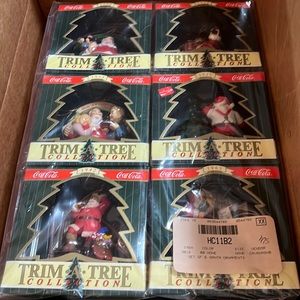 Set of 6 Trim a tree Coca Cols trim a tree Collection (nwt)